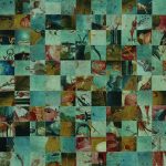 Dekonstrukcja „Ogrodu rozkoszy ziemskich” Hieronima Boscha. Obraz podzielony jest na kwadraty, ich ustawienie jest losowe.