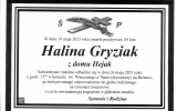 Nekrolog Pani Haliny Gryziak - pogrzeb 26.05.23